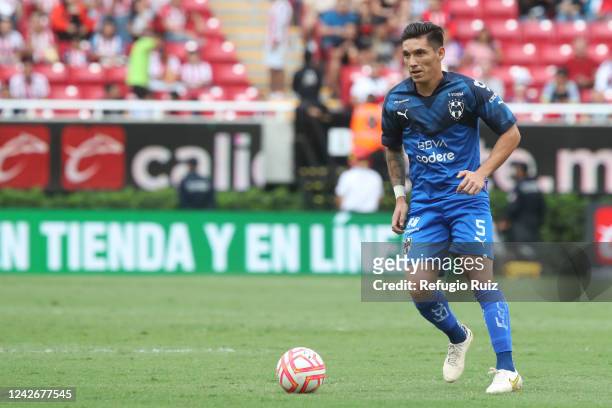 Claudio Kranevitter of Monterrey drives the ball during the 16th round match between Chivas and Monterrey as part of the Torneo Apertura 2022 Liga MX...