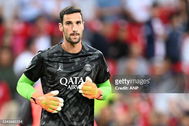 Goalkeeper Sergio Rico Gonzalez of Paris Saint-Germain during the French Ligue 1 match between Lille OSC and Paris Saint Germain at Pierre-Mauroy...