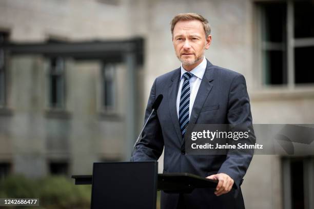German Minister of Finance Christian Lindner, is pictured during a press conference on the key points for a more powerful fight against financial...