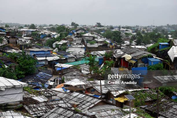 View of the Rohingya refugee camp after Rohingya refugees came to Bangladesh five years ago due to being persecuted from Myanmar, in Cox's Bazar,...