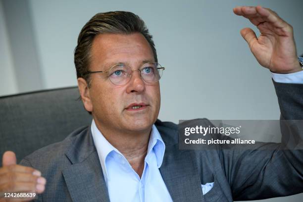 August 2022, Berlin: Markus Jerger, Chairman of the Federal Executive Board of the German Association of Small and Medium-Sized Businesses , makes...