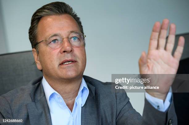 August 2022, Berlin: Markus Jerger, Chairman of the Federal Executive Board of the German Association of Small and Medium-Sized Businesses , makes...