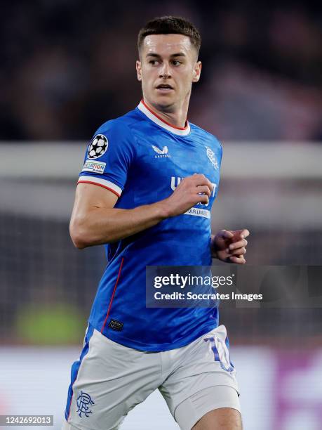 Tom Lawrence of Rangers FC during the UEFA Champions League match between PSV v Rangers at the Philips Stadium on August 24, 2022 in Eindhoven...
