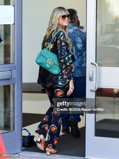 Heidi Klum is seen arriving at the set of "America's Got Talent" on August 24, 2022 in Los Angeles, California.