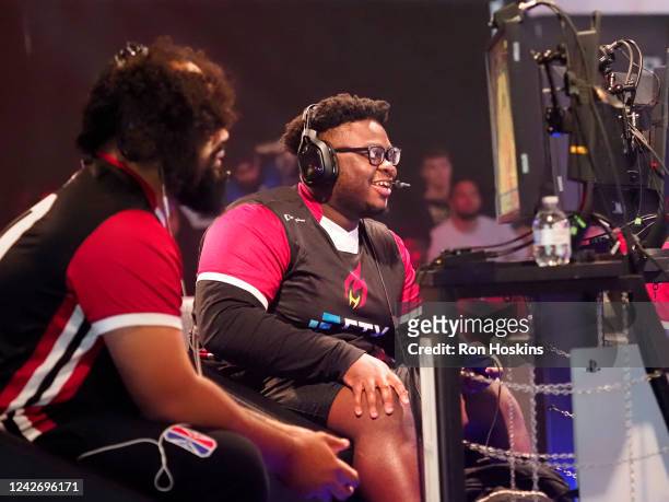 DTrick of the Heat Check Gaming looks on during the 2022 NBA 2K League 5v5 Playoffs Tournament on August 24, 2022 at NBA 2K League Studio in...