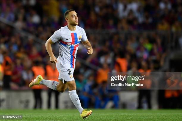 Sergiño Dest right-back of Barcelona and United States during the friendly match between FC Barcelona and Manchester City at Camp Nou on August 24,...