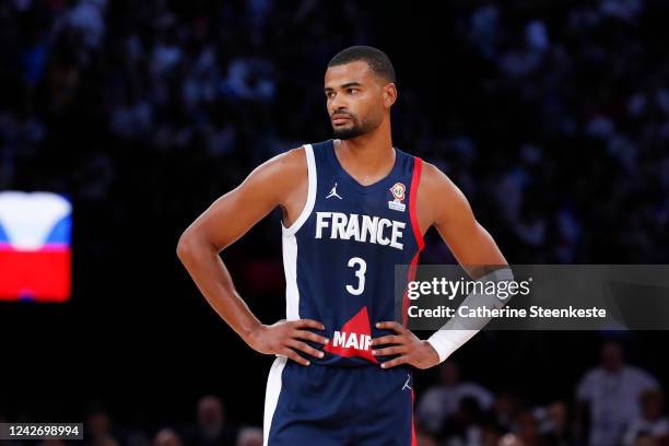 Timothe Luwawu-Cabarrot of France looks on during the FIBA Basketball World Cup European Qualifiers match between France and Czech Republic at Accor...