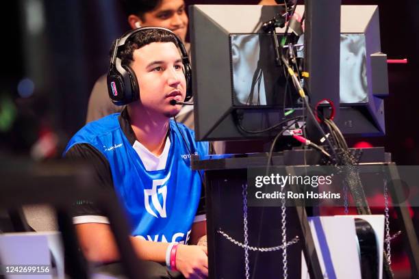 Jarsity of the Mavs Gaming looks on during the 2022 NBA 2K League 5v5 Playoffs on August 24, 2022 at NBA 2K League Studio in Indianapolis, Indiana....