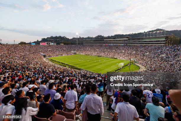 General view of the interior of Rose Bowl Stadium during the Soccer Champions Tour between Real Madrid and Juventus on July 30, 2022 at Rose Bowl...