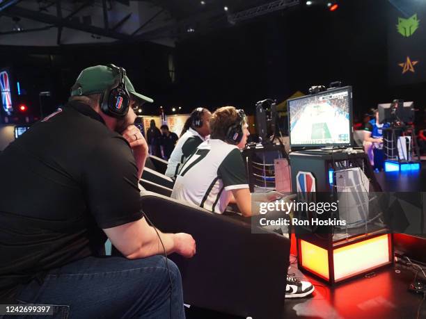 Seese of the Bucks Gaming looks on during the 2022 NBA 2K League 5v5 Playoffs on August 24, 2022 at NBA 2K League Studio in Indianapolis, Indiana....