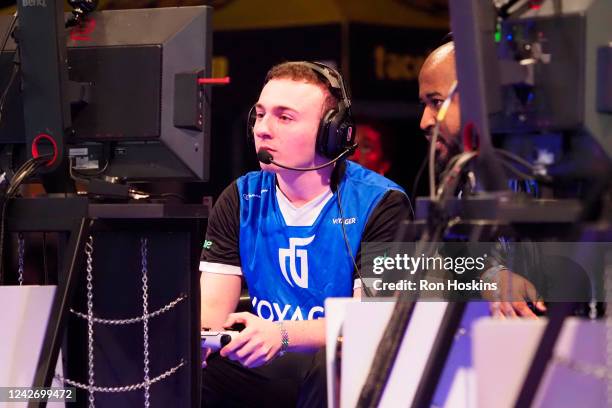 Legit of the Mavs Gaming looks on during the 2022 NBA 2K League 5v5 Playoffs on August 24, 2022 at NBA 2K League Studio in Indianapolis, Indiana....