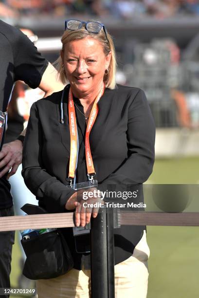Sabine Kehm during Champions for Charity at Waldstadion / Deutsche Bank Park on August 24, 2022 in Frankfurt am Main, Germany.