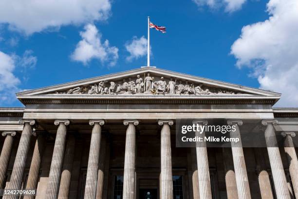 Exterior of the British Museum on 24th August 2022 in London, United Kingdom. The British Museum is a public museum dedicated to human history, art...
