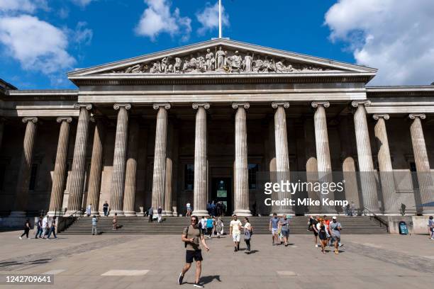 Exterior of the British Museum on 24th August 2022 in London, United Kingdom. The British Museum is a public museum dedicated to human history, art...
