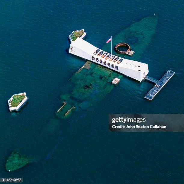 usa, hawaii, uss arizona memorial - uss_arizona stock-fotos und bilder