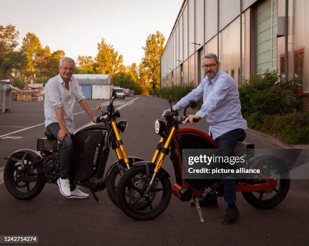 August 2022, Brandenburg, Hennigsdorf: Andreas Zurwehme , CEO at eRockit Systems GmbH, based in Hennigsdorf, Brandenburg, poses for the photographers...