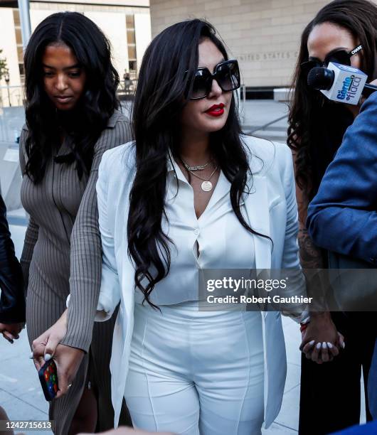 Los Angeles, CA, Wednesday, August 24, 2022 - Vanessa Bryant leaves federal court after a jury ordered Los Angeles County to pay Bryant, widow of...