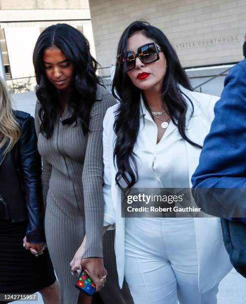 Los Angeles, CA, Wednesday, August 24, 2022 - Vanessa Bryant leaves federal court after a jury ordered Los Angeles County to pay Bryant, widow of...