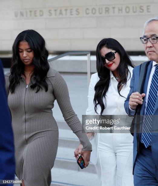 Los Angeles, CA, Wednesday, August 24, 2022 - Vanessa Bryant leaves federal court after a jury ordered Los Angeles County to pay Bryant, widow of...