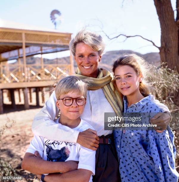 The Last Frontier. A CBS made-for-TV movie miniseries. A widowed woman faces challenges in the Australian outback with her children. Pictured is from...