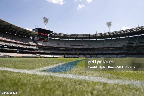 General view before the 2022 AFL Round 02 match between the Richmond Tigers and the GWS Giants at the Melbourne Cricket Ground on March 27, 2022 In...