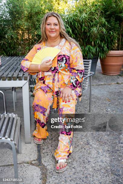 Ilka Bessin attends the Jana Ina Zarrella X Eyes + More Launch Event at Harbour Club Kln on August 25, 2022 in Cologne, Germany.