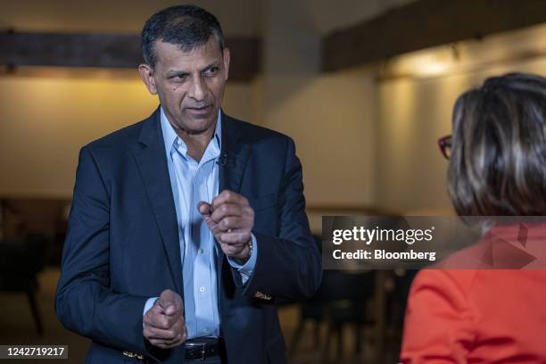 Raghuram Rajan, former governor of the Reserve Bank of India and professor at University of Chicago Booth School of Business, speaks during a...
