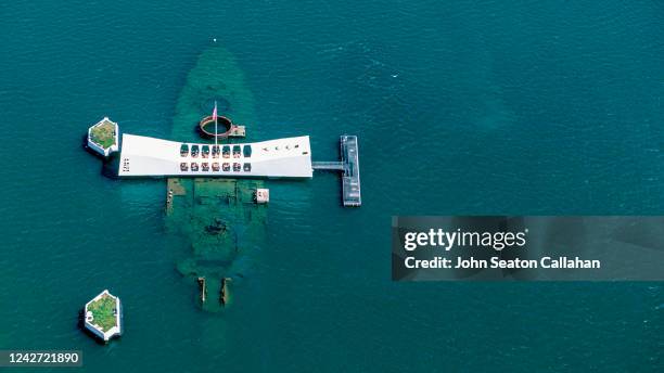 usa, hawaii, uss arizona memorial - military memorial stock pictures, royalty-free photos & images