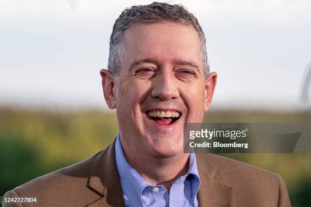 James Bullard, president and chief executive officer of the Federal Reserve Bank of St. Louis, during a Bloomberg Television interview at the Jackson...