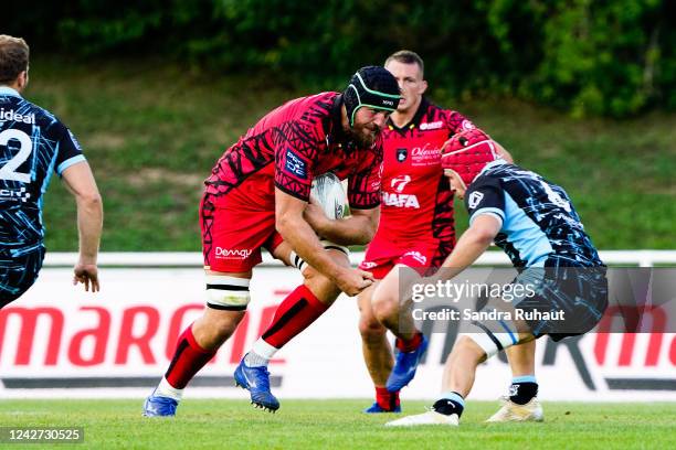 Toby SALMON of Rouen during the Pro D2 match between RC Massy Essonne and Rouen Normandie Rugby on August 26, 2022 in Massy, France.