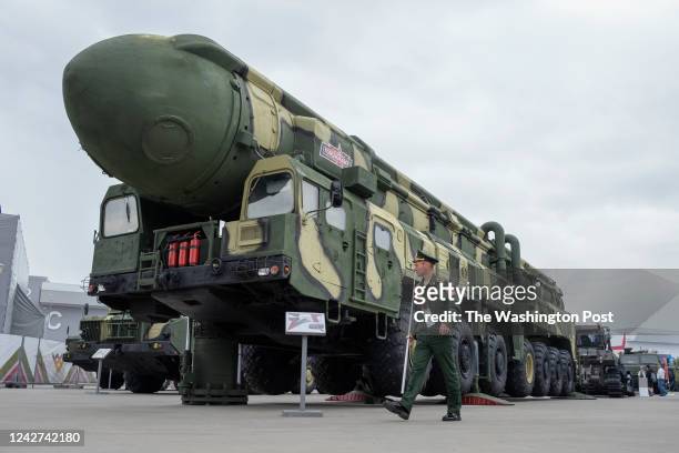 The RT-2PM2, Topol-M, is one of the most recent intercontinental ballistic missiles to be deployed by Russia. Russian international military expo...