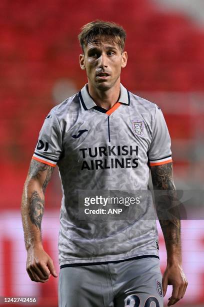 Lucas Biglia of Istanbul Basaksehir during the UEFA Conference League play-off match between Royal Antwerp FC and Istanbul Basaksehir at Bosuil...