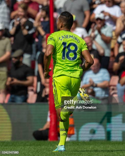 Casemiro of Manchester United in action during the Premier League match between Southampton FC and Manchester United at Friends Provident St. Mary's...