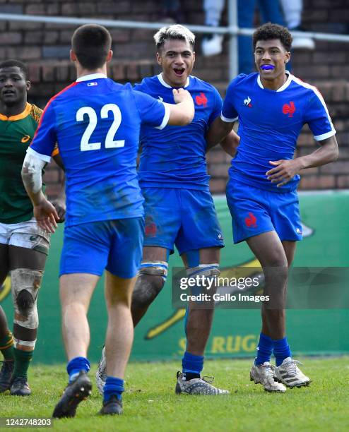 Xan Mousques of France U18 during the U18 International Series match between South Africa A and France at Paarl Gimnasium on August 27, 2022 in...