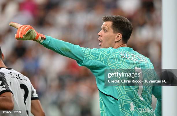 Wojciech Szczesny of Juventus during the Serie A match between Juventus and AS Roma at Allianz Stadium on August 27, 2022 in Turin, Italy.