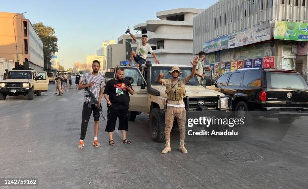 View from the Republic Street as clashes between rival militias spread to several neighborhoods in the Libyan capital Tripoli on August 27, 2022.