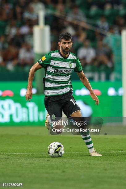 Luis Neto of Sporting CP during the Liga Portugal Bwin match between Sporting CP and GD Chaves at Estadio Jose Alvalade on August 27, 2022 in Lisbon,...