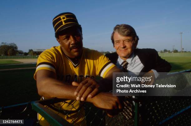 Los Angeles, CA Willie Stargell, Hal Holbrook appearing on the ABC tv series 'Omnibus'.