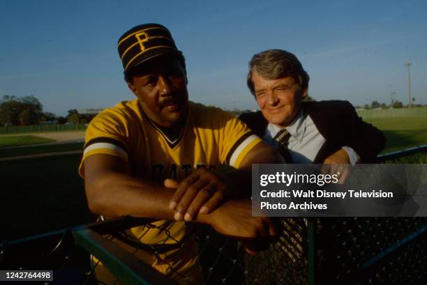 Los Angeles, CA Willie Stargell, Hal Holbrook appearing on the ABC tv series 'Omnibus'.