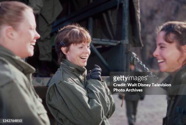 Melanie Griffith, Susan Blanchard, Kathleen Quinlan appearing in the ABC tv movie 'She's in the Army Now'.