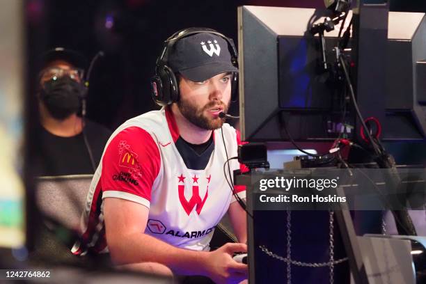 Dayfri of Wizards District Gaming plays during the 2022 NBA 2K League 5v5 Finals on August 27, 2022 at NBA 2K League Studio in Indianapolis, Indiana....