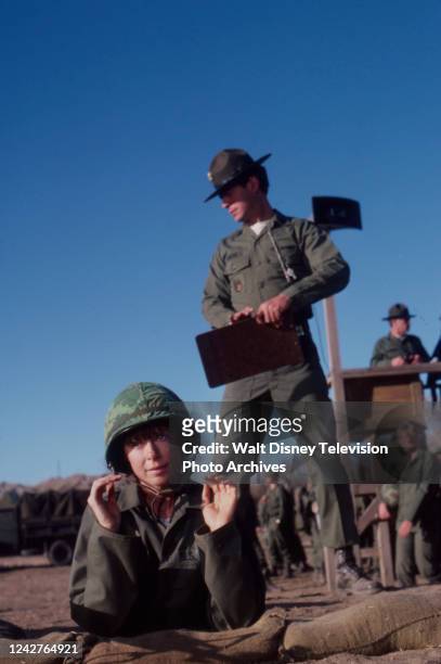 Dale Robinette, Susan Blanchard appearing in the ABC tv movie 'She's in the Army Now'.
