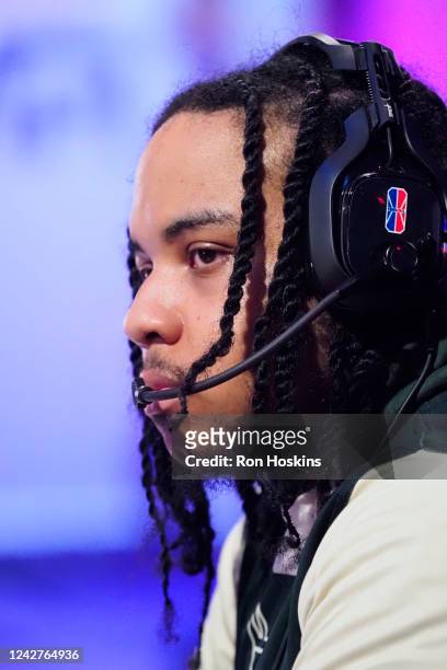 Cooks of Bucks Gaming looks on during the 2022 NBA 2K League 5v5 Finals on August 27, 2022 at NBA 2K League Studio in Indianapolis, Indiana. NOTE TO...