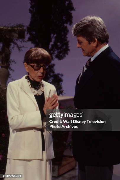 Los Angeles, CA Edith Head, Hal Holbrook appearing on the ABC tv series 'Omnibus'.