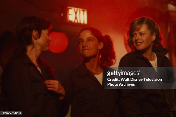 Susan Blanchard, Kathleen Quinlan, Melanie Griffith appearing in the ABC tv movie 'She's in the Army Now'.