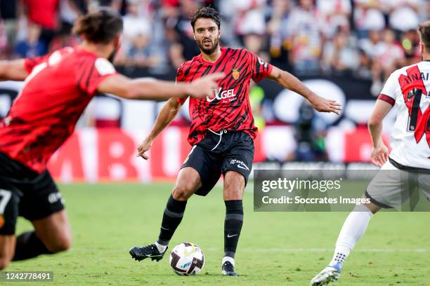 Clement Grenier of Real Mallorca during the La Liga Santander match between Rayo Vallecano v Real Mallorca at the Campo de Futbol de Vallecas on...