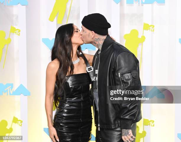 Michele Maturo and Blackbear at the 2022 MTV Video Music Awards held at Prudential Center on August 28, 2022 in Newark, New Jersey.