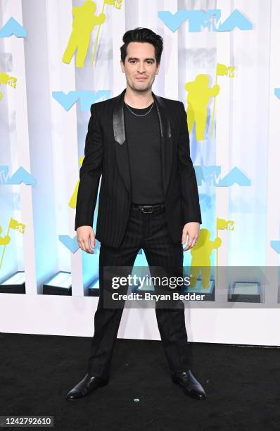 Brendon Urie of Panic! At The Disco at the 2022 MTV Video Music Awards held at Prudential Center on August 28, 2022 in Newark, New Jersey.