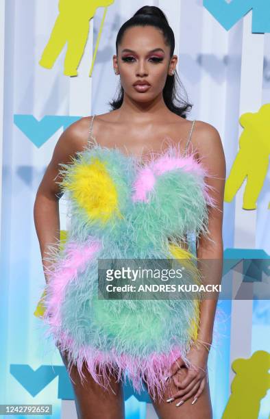 Brooklyn Nikole arrives for the MTV Video Music Awards at the Prudential Center in Newark, New Jersey on August 28, 2022.
