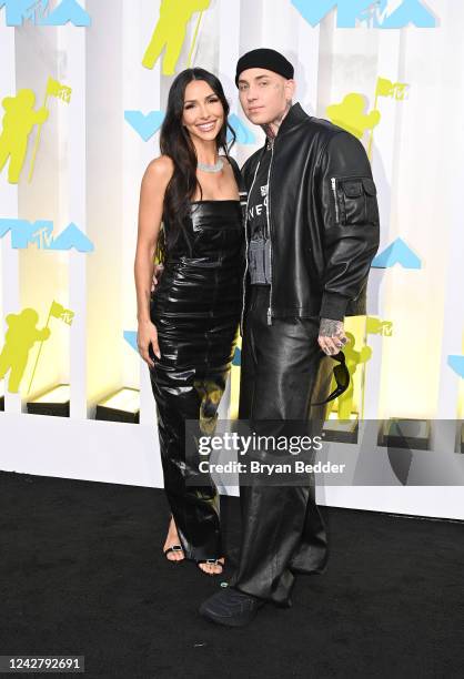 Michele Maturo and Blackbear at the 2022 MTV Video Music Awards held at Prudential Center on August 28, 2022 in Newark, New Jersey.